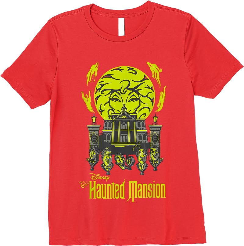 The Haunted Mansion Madame Leota Singing Busts Poster T Shirts Red The Haunted Mansion Madame Leota Singing Busts Poster T Shirts Red