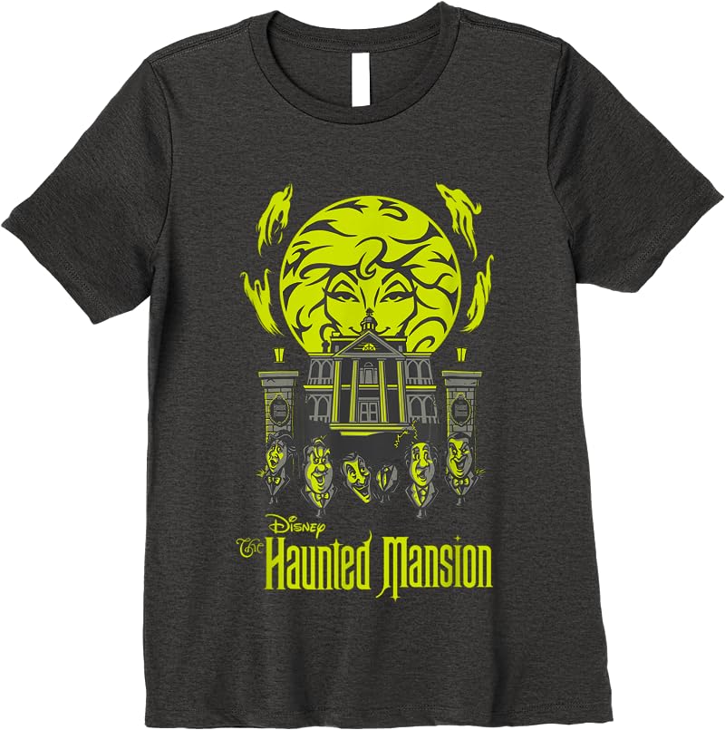 The Haunted Mansion Madame Leota Singing Busts Poster T Shirts Dark Heather The Haunted Mansion Madame Leota Singing Busts Poster T Shirts Dark Heather